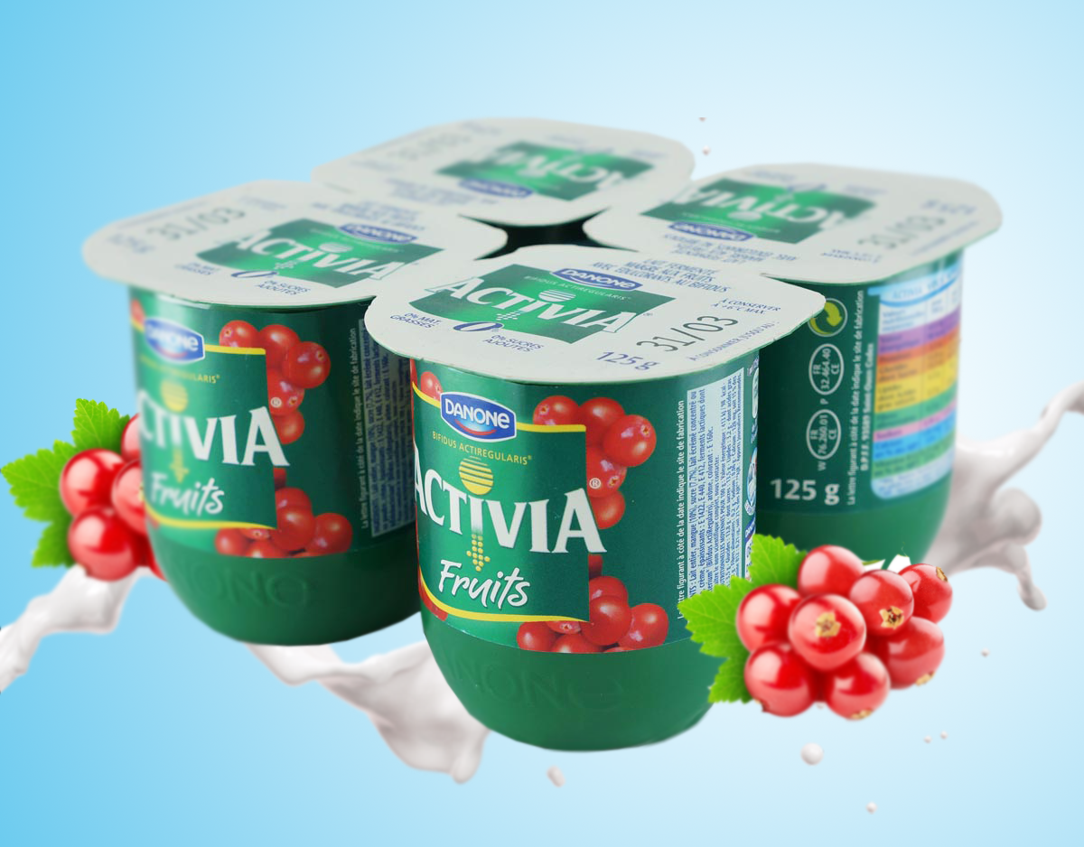 Yaourt activia en image de synthèse