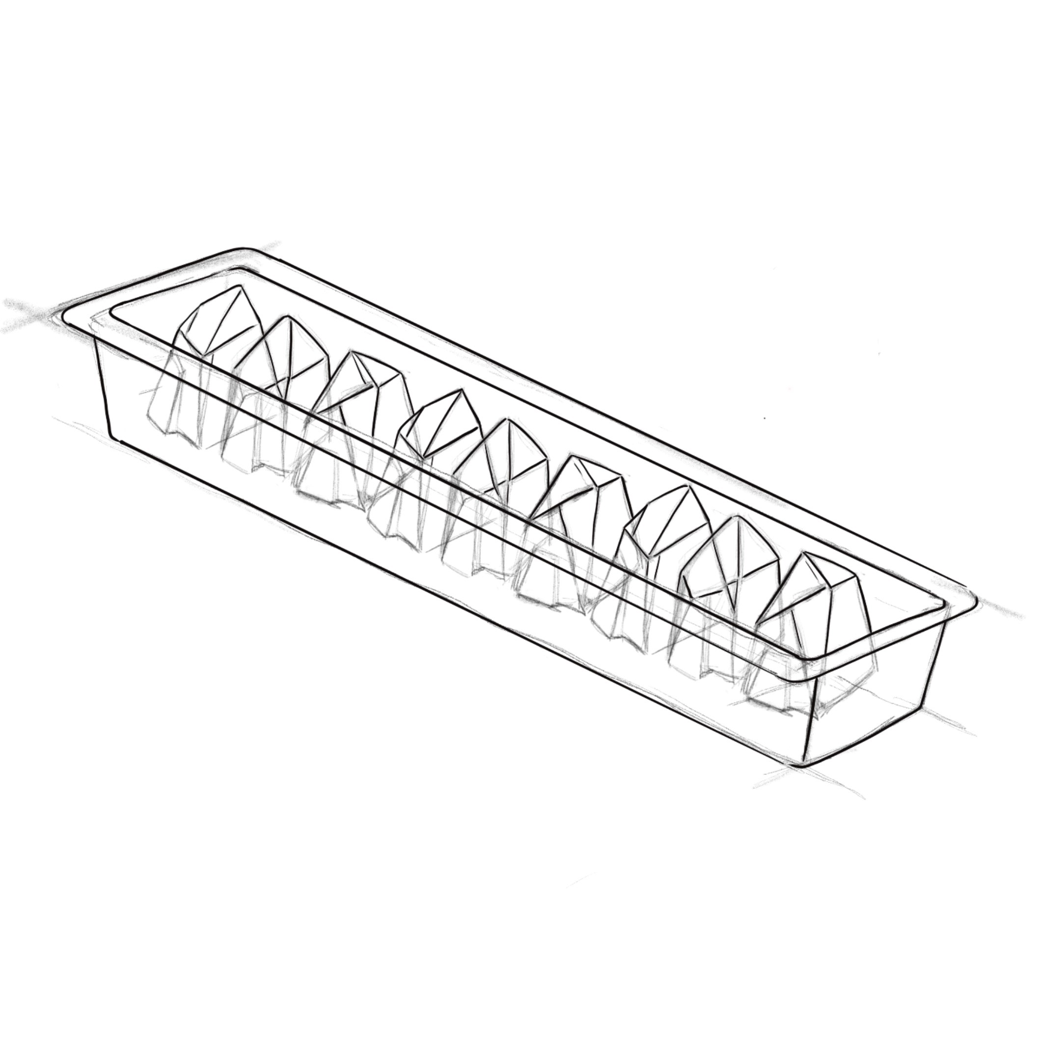 croquis du moule à bûche Diamant